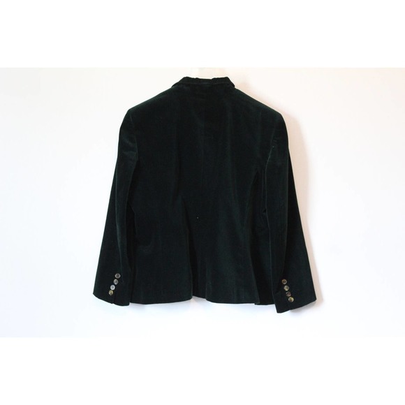Lauren Ralph Lauren Velvet Blazer Jacket Holiday Green Button Size 16 H13855 - Picture 7 of 12
